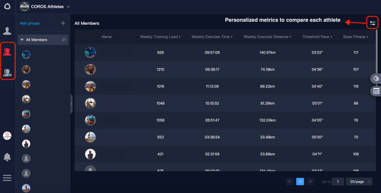 Coaching tab in desktop Training Hub